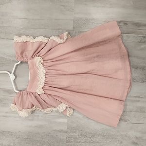 NUECES GIRLS DUSTY PINK SALVIA DRESS